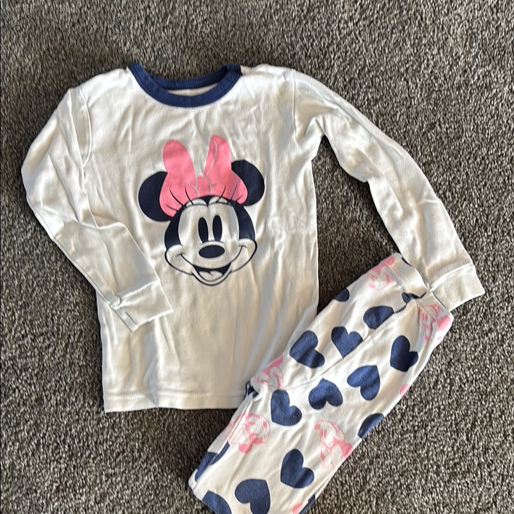 Disney Minnie Mouse Kids Pajamas - White and Blue